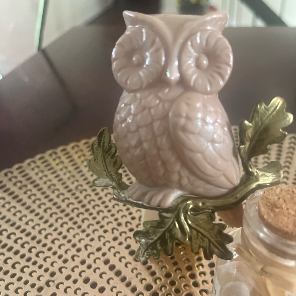 Bath & Body Works Owl Figurine with Leaf Accents Wallflower